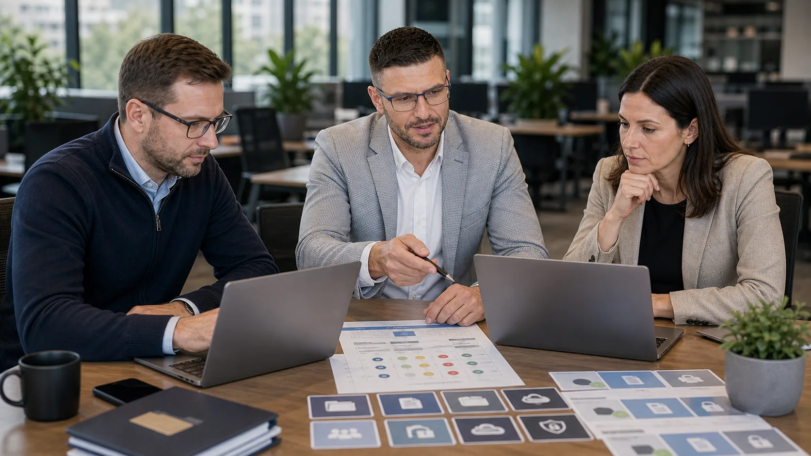 ChatGPT Business ir Microsoft Copilot pasirinkimo aptarimas prie laptop?