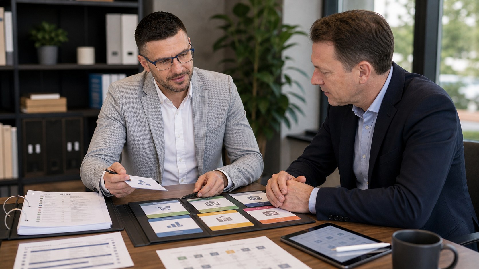 ERP requirements and process preparation documents on a work table